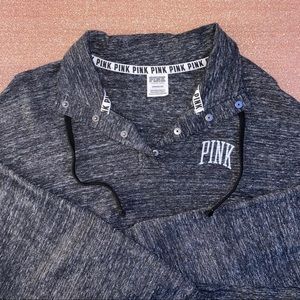 PINK long-sleeve crop-top shirt